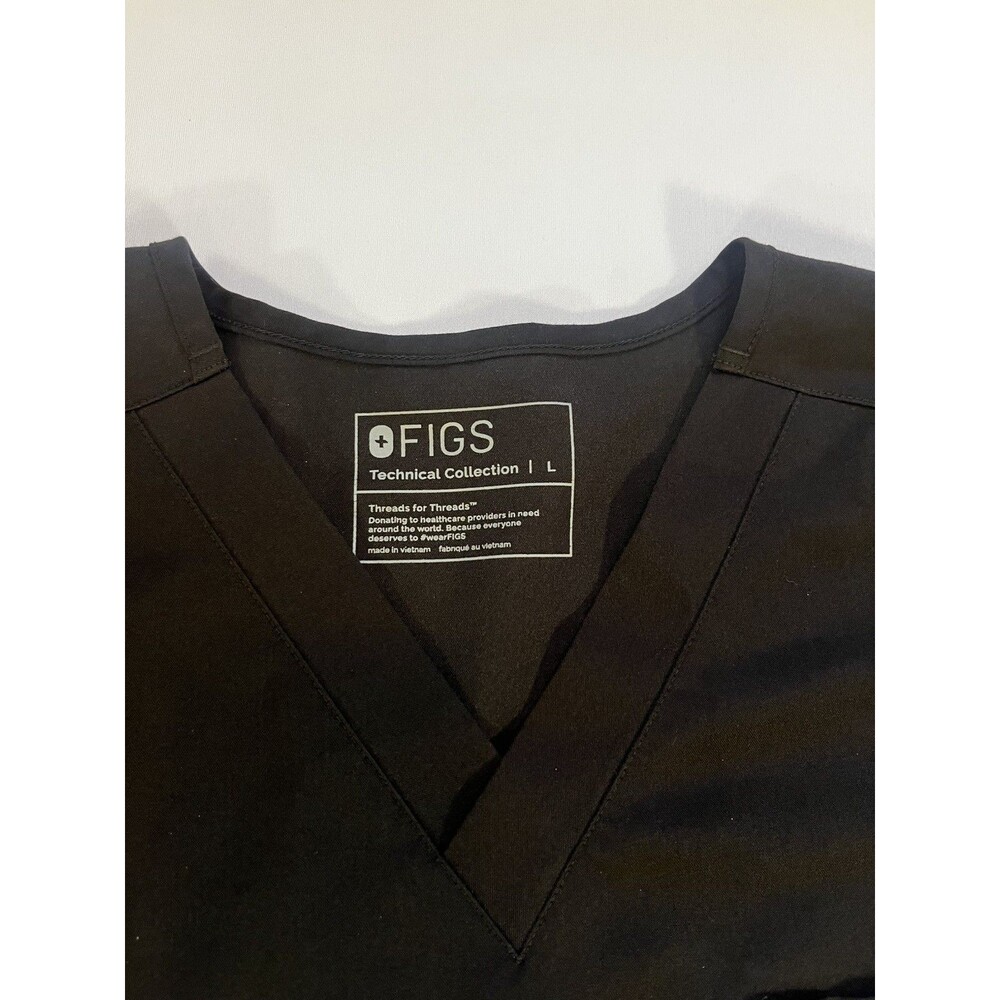 Figs Catarina One Pocket Scrub Top large, Black - Picture 6 of 10
